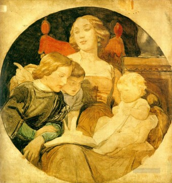  Hippolyte Oil Painting - family scene histories Hippolyte Delaroche